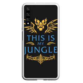 Чехол для Honor 20 с принтом This is my Jungle в Рязани, Силикон | Область печати: задняя сторона чехла, без боковых панелей | jinx | kda | league | lol | moba | pentakill | riot | rise | rus | skins | варвик | варус | воин | легенд | лига | лол | маг | стрелок | танк | чемпион