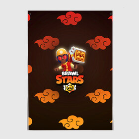 Постер с принтом Brawl Stars Lion Dance Brock в Рязани, 100% бумага
 | бумага, плотность 150 мг. Матовая, но за счет высокого коэффициента гладкости имеет небольшой блеск и дает на свету блики, но в отличии от глянцевой бумаги не покрыта лаком | bo | brawl stars | brock | crow | darryl | dumpling darryl | dynamike | lion dance brock | sandy | spike | бо | бравл старс | брок | динамайк | дэррил | кроу | леон. leon | новый год | спайк | сэнди