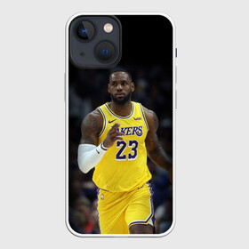 Чехол для iPhone 13 mini с принтом Леброн Джеймс в Рязани,  |  | james | lakers | lebron | lebron james | los angeles | los angeles lakers | nba | баскетбол | леброн | леброн джеймс | лейкерс | лос анджелес | лос анджелес лейкерс | нба