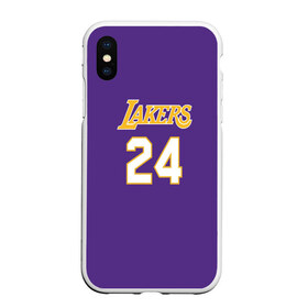 Чехол для iPhone XS Max матовый с принтом Los Angeles Lakers Kobe Brya в Рязани, Силикон | Область печати: задняя сторона чехла, без боковых панелей | Тематика изображения на принте: basketball | espn | kobe | kobe bryant | kobe bryant death | kobe bryant tribute | lakers | los angeles lakers | nba