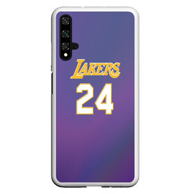 Чехол для Honor 20 с принтом Los Angeles Lakers Kobe Brya в Рязани, Силикон | Область печати: задняя сторона чехла, без боковых панелей | Тематика изображения на принте: basketball | espn | kobe | kobe bryant | kobe bryant death | kobe bryant tribute | lakers | los angeles lakers | nba