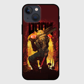 Чехол для iPhone 13 mini с принтом Doom Eternal в Рязани,  |  | Тематика изображения на принте: doom | doom 2016 | doom 2020 | doom eternal | doomguy | дум | дум 2020 | дум вечен | дум етернал | дум этернал | думгай