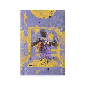 Обложка для паспорта матовая кожа с принтом Kobe Bryant в Рязани, натуральная матовая кожа | размер 19,3 х 13,7 см; прозрачные пластиковые крепления | Тематика изображения на принте: angeles | bryant | kobe | lakers | los | nba | баскетбольный | клуб