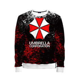 Детский свитшот 3D с принтом UMBRELLA CORP в Рязани, 100% полиэстер | свободная посадка, прямой крой, мягкая тканевая резинка на рукавах и понизу свитшота | ada wong | biohazard | leon | nemesis | project resistance | raccoon city | re2 | resident evil 2 | rpd | stars | umbrella | ада вонг | амбрелла | немесис | ужасы