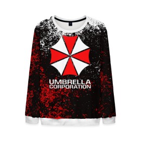 Мужской свитшот 3D с принтом UMBRELLA CORP в Рязани, 100% полиэстер с мягким внутренним слоем | круглый вырез горловины, мягкая резинка на манжетах и поясе, свободная посадка по фигуре | Тематика изображения на принте: ada wong | biohazard | leon | nemesis | project resistance | raccoon city | re2 | resident evil 2 | rpd | stars | umbrella | ада вонг | амбрелла | немесис | ужасы