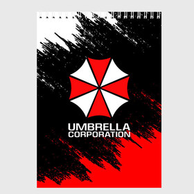 Скетчбук с принтом UMBRELLA CORP в Рязани, 100% бумага
 | 48 листов, плотность листов — 100 г/м2, плотность картонной обложки — 250 г/м2. Листы скреплены сверху удобной пружинной спиралью | ada wong | biohazard | leon | nemesis | project resistance | raccoon city | re2 | resident evil 2 | rpd | stars | umbrella | ада вонг | амбрелла | немесис | ужасы