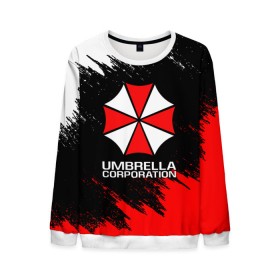 Мужской свитшот 3D с принтом UMBRELLA CORP в Рязани, 100% полиэстер с мягким внутренним слоем | круглый вырез горловины, мягкая резинка на манжетах и поясе, свободная посадка по фигуре | Тематика изображения на принте: ada wong | biohazard | leon | nemesis | project resistance | raccoon city | re2 | resident evil 2 | rpd | stars | umbrella | ада вонг | амбрелла | немесис | ужасы