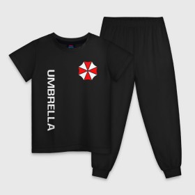 Детская пижама хлопок с принтом UMBRELLA CORP(+спина) в Рязани, 100% хлопок |  брюки и футболка прямого кроя, без карманов, на брюках мягкая резинка на поясе и по низу штанин
 | ada wong | biohazard | leon | nemesis | project resistance | raccoon city | re2 | resident evil 2 | rpd | stars | umbrella | ада вонг | амбрелла | немесис | ужасы