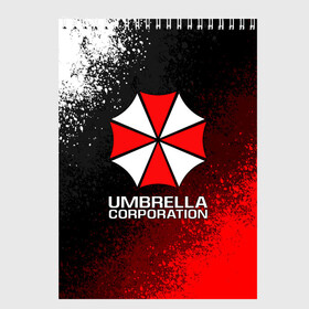 Скетчбук с принтом UMBRELLA CORP в Рязани, 100% бумага
 | 48 листов, плотность листов — 100 г/м2, плотность картонной обложки — 250 г/м2. Листы скреплены сверху удобной пружинной спиралью | ada wong | biohazard | leon | nemesis | project resistance | raccoon city | re2 | resident evil 2 | rpd | stars | umbrella | ада вонг | амбрелла | немесис | ужасы