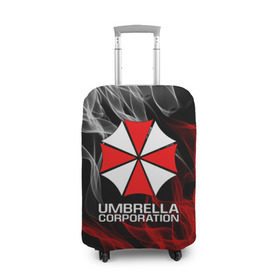 Чехол для чемодана 3D с принтом UMBRELLA CORP в Рязани, 86% полиэфир, 14% спандекс | двустороннее нанесение принта, прорези для ручек и колес | ada wong | biohazard | leon | nemesis | project resistance | raccoon city | re2 | resident evil 2 | rpd | stars | umbrella | ада вонг | амбрелла | немесис | ужасы