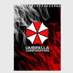 Скетчбук с принтом UMBRELLA CORP в Рязани, 100% бумага
 | 48 листов, плотность листов — 100 г/м2, плотность картонной обложки — 250 г/м2. Листы скреплены сверху удобной пружинной спиралью | ada wong | biohazard | leon | nemesis | project resistance | raccoon city | re2 | resident evil 2 | rpd | stars | umbrella | ада вонг | амбрелла | немесис | ужасы