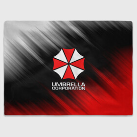 Плед 3D с принтом UMBRELLA CORP в Рязани, 100% полиэстер | закругленные углы, все края обработаны. Ткань не мнется и не растягивается | ada wong | biohazard | leon | nemesis | project resistance | raccoon city | re2 | resident evil 2 | rpd | stars | umbrella | ада вонг | амбрелла | немесис | ужасы