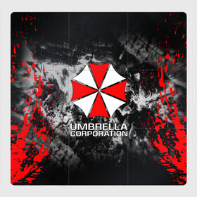 Магнитный плакат 3Х3 с принтом UMBRELLA CORP | АМБРЕЛЛА КОРП в Рязани, Полимерный материал с магнитным слоем | 9 деталей размером 9*9 см | Тематика изображения на принте: ada wong | biohazard | leon | nemesis | project resistance | raccoon city | re2 | resident evil 2 | rpd | stars | umbrella | ада вонг | амбрелла | немесис | ужасы