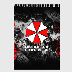 Скетчбук с принтом UMBRELLA CORP в Рязани, 100% бумага
 | 48 листов, плотность листов — 100 г/м2, плотность картонной обложки — 250 г/м2. Листы скреплены сверху удобной пружинной спиралью | ada wong | biohazard | leon | nemesis | project resistance | raccoon city | re2 | resident evil 2 | rpd | stars | umbrella | ада вонг | амбрелла | немесис | ужасы