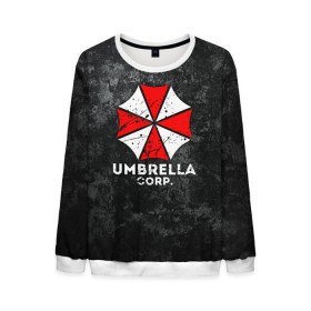 Мужской свитшот 3D с принтом UMBRELLA CORP в Рязани, 100% полиэстер с мягким внутренним слоем | круглый вырез горловины, мягкая резинка на манжетах и поясе, свободная посадка по фигуре | Тематика изображения на принте: ada wong | biohazard | leon | nemesis | project resistance | raccoon city | re2 | resident evil 2 | rpd | stars | umbrella | ада вонг | амбрелла | немесис | ужасы