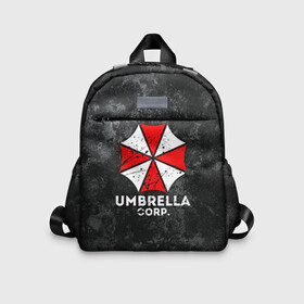 Детский рюкзак 3D с принтом UMBRELLA CORP в Рязани, 100% полиэстер | лямки с регулируемой длиной, сверху петелька, чтобы рюкзак можно было повесить на вешалку. Основное отделение закрывается на молнию, как и внешний карман. Внутри дополнительный карман. По бокам два дополнительных кармашка | ada wong | biohazard | leon | nemesis | project resistance | raccoon city | re2 | resident evil 2 | rpd | stars | umbrella | ада вонг | амбрелла | немесис | ужасы