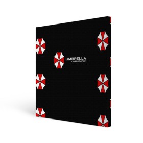 Холст квадратный с принтом Umbrella Corporation в Рязани, 100% ПВХ |  | апокалипсис | зла | зомби | обитель | твирус