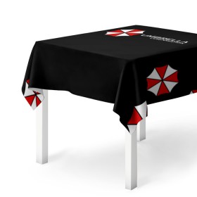 Скатерть 3D с принтом Umbrella Corporation в Рязани, 100% полиэстер (ткань не мнется и не растягивается) | Размер: 150*150 см | апокалипсис | зла | зомби | обитель | твирус