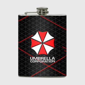 Фляга с принтом UMBRELLA CORP | АМБРЕЛЛА КОРП в Рязани, металлический корпус | емкость 0,22 л, размер 125 х 94 мм. Виниловая наклейка запечатывается полностью | ada wong | biohazard | leon | nemesis | project resistance | raccoon city | re2 | resident evil 2 | rpd | stars | umbrella | ада вонг | амбрелла | немесис | ужасы