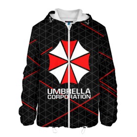 Мужская куртка 3D с принтом UMBRELLA CORP в Рязани, ткань верха — 100% полиэстер, подклад — флис | прямой крой, подол и капюшон оформлены резинкой с фиксаторами, два кармана без застежек по бокам, один большой потайной карман на груди. Карман на груди застегивается на липучку | ada wong | biohazard | leon | nemesis | project resistance | raccoon city | re2 | resident evil 2 | rpd | stars | umbrella | ада вонг | амбрелла | немесис | ужасы