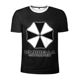 Мужская футболка 3D спортивная с принтом Umbrella Corporation в Рязани, 100% полиэстер с улучшенными характеристиками | приталенный силуэт, круглая горловина, широкие плечи, сужается к линии бедра | corporation | umbrella | umbrella corporation | амбрела | амбрелла корпорейшн | военная корпорация | корпорация | фармацевтическая корпорация