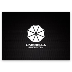 Поздравительная открытка с принтом Umbrella Corporation в Рязани, 100% бумага | плотность бумаги 280 г/м2, матовая, на обратной стороне линовка и место для марки
 | Тематика изображения на принте: corporation | umbrella | umbrella corporation | амбрела | амбрелла корпорейшн | военная корпорация | корпорация | фармацевтическая корпорация