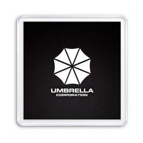 Магнит 55*55 с принтом Umbrella Corporation в Рязани, Пластик | Размер: 65*65 мм; Размер печати: 55*55 мм | Тематика изображения на принте: 