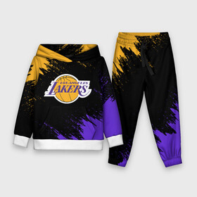 Детский костюм 3D (с толстовкой) с принтом LA LAKERS в Рязани,  |  | america | basketball | kobe bryant | la | la lakers | lakers | los angeles lakers | nba | usa | баскетбол | кобе брайант | лос анджелес лейкерс | нба | сша