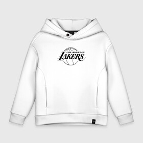 Детское худи Oversize хлопок с принтом LA LAKERS в Рязани, френч-терри — 70% хлопок, 30% полиэстер. Мягкий теплый начес внутри —100% хлопок | боковые карманы, эластичные манжеты и нижняя кромка, капюшон на магнитной кнопке | Тематика изображения на принте: america | basketball | kobe bryant | la | la lakers | lakers | los angeles lakers | nba | usa | баскетбол | кобе брайант | лос анджелес лейкерс | нба | сша