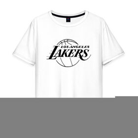 Мужская футболка хлопок Oversize с принтом LA LAKERS в Рязани, 100% хлопок | свободный крой, круглый ворот, “спинка” длиннее передней части | america | basketball | kobe bryant | la | la lakers | lakers | los angeles lakers | nba | usa | баскетбол | кобе брайант | лос анджелес лейкерс | нба | сша