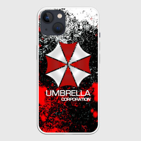 Чехол для iPhone 13 с принтом UMBRELLA CORP в Рязани,  |  | biohazard | biohazard 7 | crocodile | fang | game | hand | monster | new umbrella | resident evil | resident evil 7 | umbrella | umbrella corp | umbrella corporation | zombie | обитель