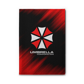 Обложка для автодокументов с принтом Umbrella Corporation в Рязани, натуральная кожа |  размер 19,9*13 см; внутри 4 больших “конверта” для документов и один маленький отдел — туда идеально встанут права | corp | corporation | resident evil | umbrella | umbrella corporation | зомби апокалипсис | зонт | игра