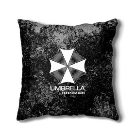 Подушка 3D с принтом UMBRELLA CORP в Рязани, наволочка – 100% полиэстер, наполнитель – холлофайбер (легкий наполнитель, не вызывает аллергию). | состоит из подушки и наволочки. Наволочка на молнии, легко снимается для стирки | biohazard | biohazard 7 | crocodile | fang | game | hand | monster | new umbrella | resident evil | resident evil 7 | umbrella | umbrella corp | umbrella corporation | zombie | обитель