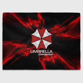 Плед 3D с принтом UMBRELLA CORP в Рязани, 100% полиэстер | закругленные углы, все края обработаны. Ткань не мнется и не растягивается | biohazard | biohazard 7 | crocodile | fang | game | hand | monster | new umbrella | resident evil | resident evil 7 | umbrella | umbrella corp | umbrella corporation | zombie | обитель