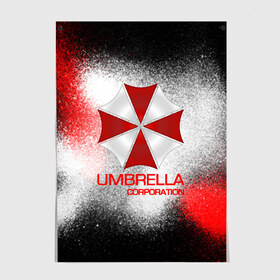 Постер с принтом UMBRELLA CORP в Рязани, 100% бумага
 | бумага, плотность 150 мг. Матовая, но за счет высокого коэффициента гладкости имеет небольшой блеск и дает на свету блики, но в отличии от глянцевой бумаги не покрыта лаком | biohazard | biohazard 7 | crocodile | fang | game | hand | monster | new umbrella | resident evil | resident evil 7 | umbrella | umbrella corp | umbrella corporation | zombie | обитель