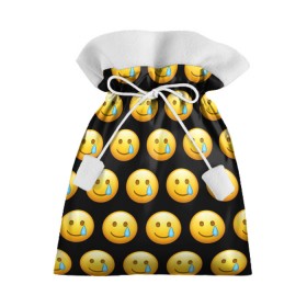 Подарочный 3D мешок с принтом New Emoji в Рязани, 100% полиэстер | Размер: 29*39 см | crying | emoji | smile | smiling face with tear | tear | плачущий | слеза | смайлик | улыбка | эмодзи