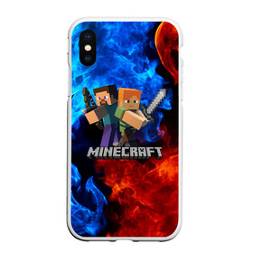 Чехол для iPhone XS Max матовый с принтом MINECRAFT в Рязани, Силикон | Область печати: задняя сторона чехла, без боковых панелей | block | creeper | cube | minecraft | pixel | блок | геометрия | крафт | крипер | кубики | майнкрафт | пиксели