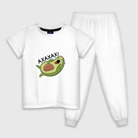Детская пижама хлопок с принтом Авокадо в Рязани, 100% хлопок |  брюки и футболка прямого кроя, без карманов, на брюках мягкая резинка на поясе и по низу штанин
 | авокадо | веган | еда блогеров | мемы | минимализм | прикольные картинки | прикольные надписи | растение | смешное авокадо | фрукт