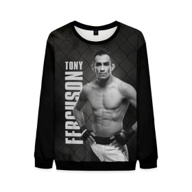 Мужской свитшот 3D с принтом Tony Ferguson в Рязани, 100% полиэстер с мягким внутренним слоем | круглый вырез горловины, мягкая резинка на манжетах и поясе, свободная посадка по фигуре | el cucuy | ferguson | mma | tony | tony ferguson | ufc | арманн | бокс | борьба | джиу джитсу | кукуй | тони | тони фергюсон | фергюсон | эль | эль кукуй | энтони