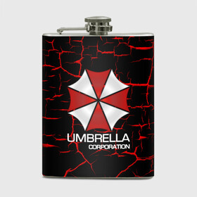 Фляга с принтом UMBRELLA CORP в Рязани, металлический корпус | емкость 0,22 л, размер 125 х 94 мм. Виниловая наклейка запечатывается полностью | biohazard | biohazard 7 | crocodile | fang | game | hand | monster | new umbrella | resident evil | resident evil 7 | umbrella | umbrella corp | umbrella corporation | zombie | обитель