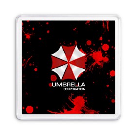 Магнит 55*55 с принтом UMBRELLA CORP в Рязани, Пластик | Размер: 65*65 мм; Размер печати: 55*55 мм | Тематика изображения на принте: biohazard | biohazard 7 | crocodile | fang | game | hand | monster | new umbrella | resident evil | resident evil 7 | umbrella | umbrella corp | umbrella corporation | zombie | обитель