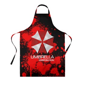 Фартук 3D с принтом UMBRELLA CORP в Рязани, 100% полиэстер | общий размер — 65 х 85 см, ширина нагрудника — 26 см, горловина — 53 см, длина завязок — 54 см, общий обхват в поясе — 173 см. Принт на завязках и на горловине наносится с двух сторон, на основной части фартука — только с внешней стороны | biohazard | biohazard 7 | crocodile | fang | game | hand | monster | new umbrella | resident evil | resident evil 7 | umbrella | umbrella corp | umbrella corporation | zombie | обитель