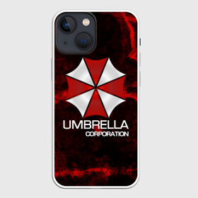 Чехол для iPhone 13 mini с принтом UMBRELLA CORP в Рязани,  |  | biohazard | biohazard 7 | crocodile | fang | game | hand | monster | new umbrella | resident evil | resident evil 7 | umbrella | umbrella corp | umbrella corporation | zombie | обитель