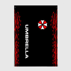 Постер с принтом UMBRELLA CORPORATION. в Рязани, 100% бумага
 | бумага, плотность 150 мг. Матовая, но за счет высокого коэффициента гладкости имеет небольшой блеск и дает на свету блики, но в отличии от глянцевой бумаги не покрыта лаком | corp | corporation | resident evil | umbrella | umbrella corporation | зомби апокалипсис | зонт | игра