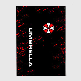 Постер с принтом UMBRELLA CORPORATION. в Рязани, 100% бумага
 | бумага, плотность 150 мг. Матовая, но за счет высокого коэффициента гладкости имеет небольшой блеск и дает на свету блики, но в отличии от глянцевой бумаги не покрыта лаком | corp | corporation | resident evil | umbrella | umbrella corporation | зомби апокалипсис | зонт | игра