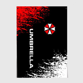 Постер с принтом UMBRELLA CORPORATION. в Рязани, 100% бумага
 | бумага, плотность 150 мг. Матовая, но за счет высокого коэффициента гладкости имеет небольшой блеск и дает на свету блики, но в отличии от глянцевой бумаги не покрыта лаком | corp | corporation | resident evil | umbrella | umbrella corporation | зомби апокалипсис | зонт | игра