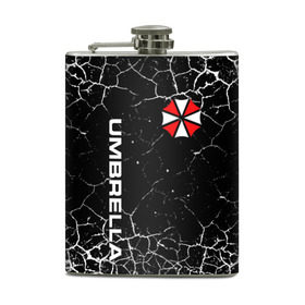 Фляга с принтом UMBRELLA CORPORATION. в Рязани, металлический корпус | емкость 0,22 л, размер 125 х 94 мм. Виниловая наклейка запечатывается полностью | Тематика изображения на принте: corp | corporation | resident evil | umbrella | umbrella corporation | зомби апокалипсис | зонт | игра