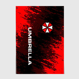 Постер с принтом UMBRELLA CORPORATION. в Рязани, 100% бумага
 | бумага, плотность 150 мг. Матовая, но за счет высокого коэффициента гладкости имеет небольшой блеск и дает на свету блики, но в отличии от глянцевой бумаги не покрыта лаком | corp | corporation | resident evil | umbrella | umbrella corporation | зомби апокалипсис | зонт | игра