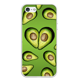 Чехол для iPhone 5/5S матовый с принтом Люблю авокадо в Рязани, Силикон | Область печати: задняя сторона чехла, без боковых панелей | Тематика изображения на принте: food | green | vegetarian | вегетарианец | влюбленность | влюбленные | вместе навсегда | девушке | здоровый | здоровый образ жизни | зелень | кружка | любимая | любимый | люблю | май | натуральный