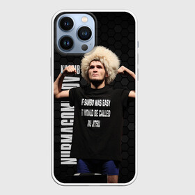 Чехол для iPhone 13 Pro Max с принтом Хабиб Нурмагомедов в Рязани,  |  | habib | khabib | khabib nurmagomedov | mma | nurmagomedov | the eagle | ufc | боец | бои без правил | борьба | микс файт | мма | нурмагомедов | орёл | самбо | хабиб | хабиб нурмагомедов